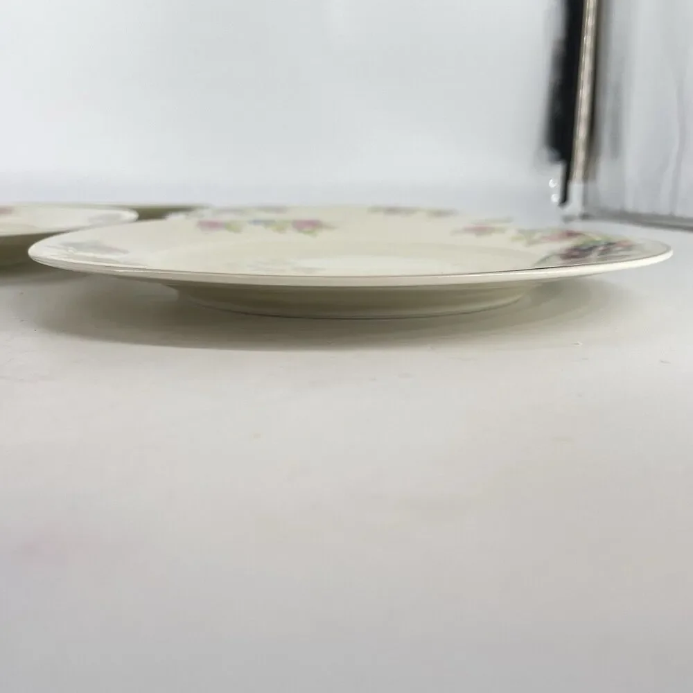 Set of 7 THUN Bohemia Springtime Floral Salad Plates 8” Porcelain Czechoslovakia